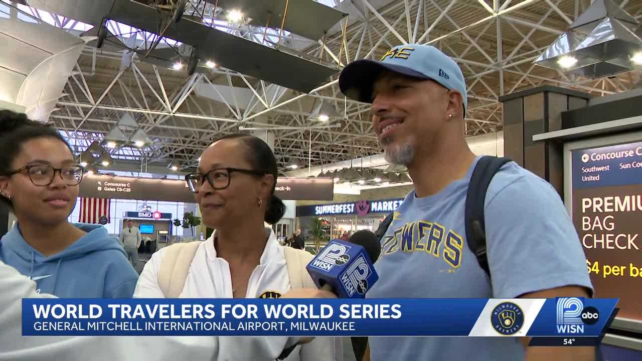 'Traveled for ... 24 hours': Fans travel from across the world for the World Series — WISN 12 Milwaukee, Woodbury Sports news